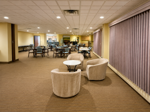 Spacious community room, spacious community deck