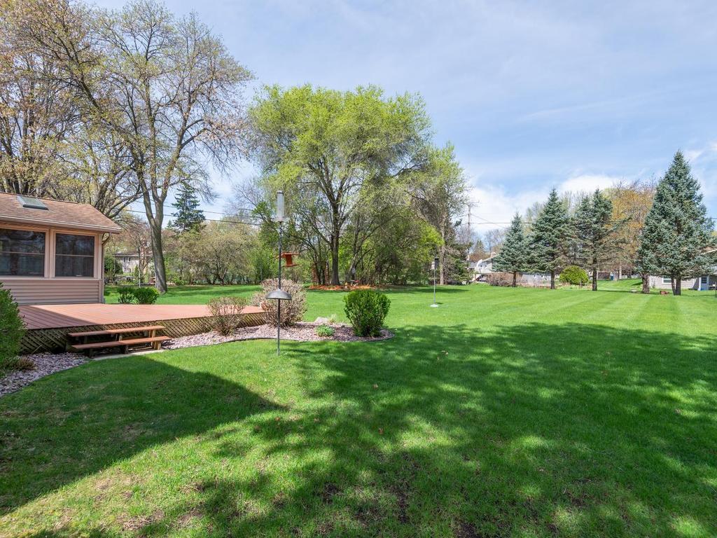 View of park-like backyard!