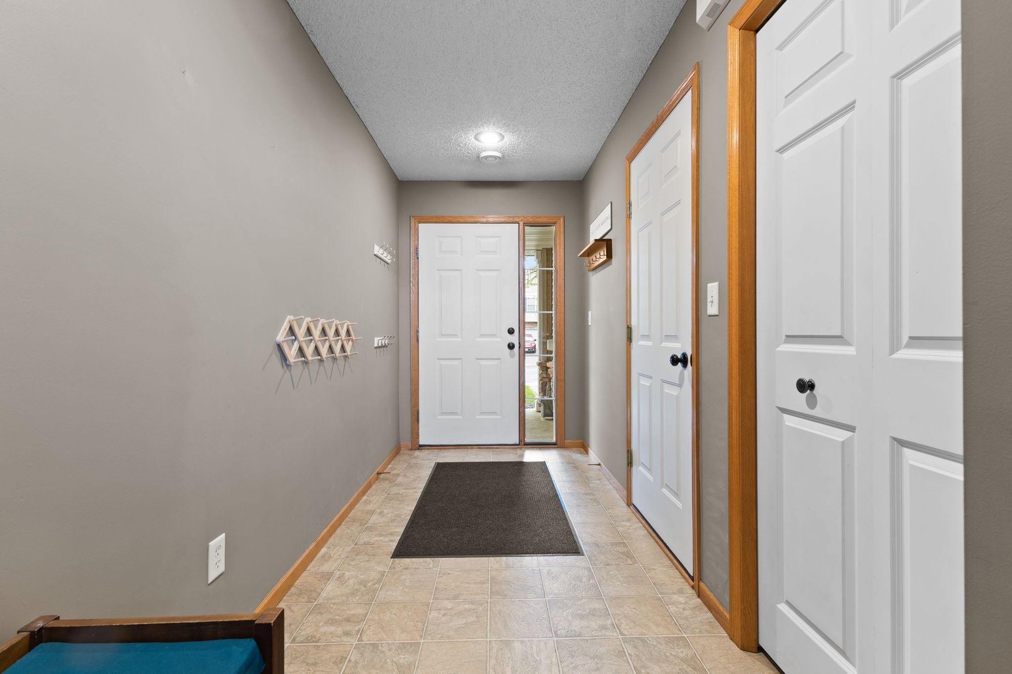 This is the interior view of the front door.