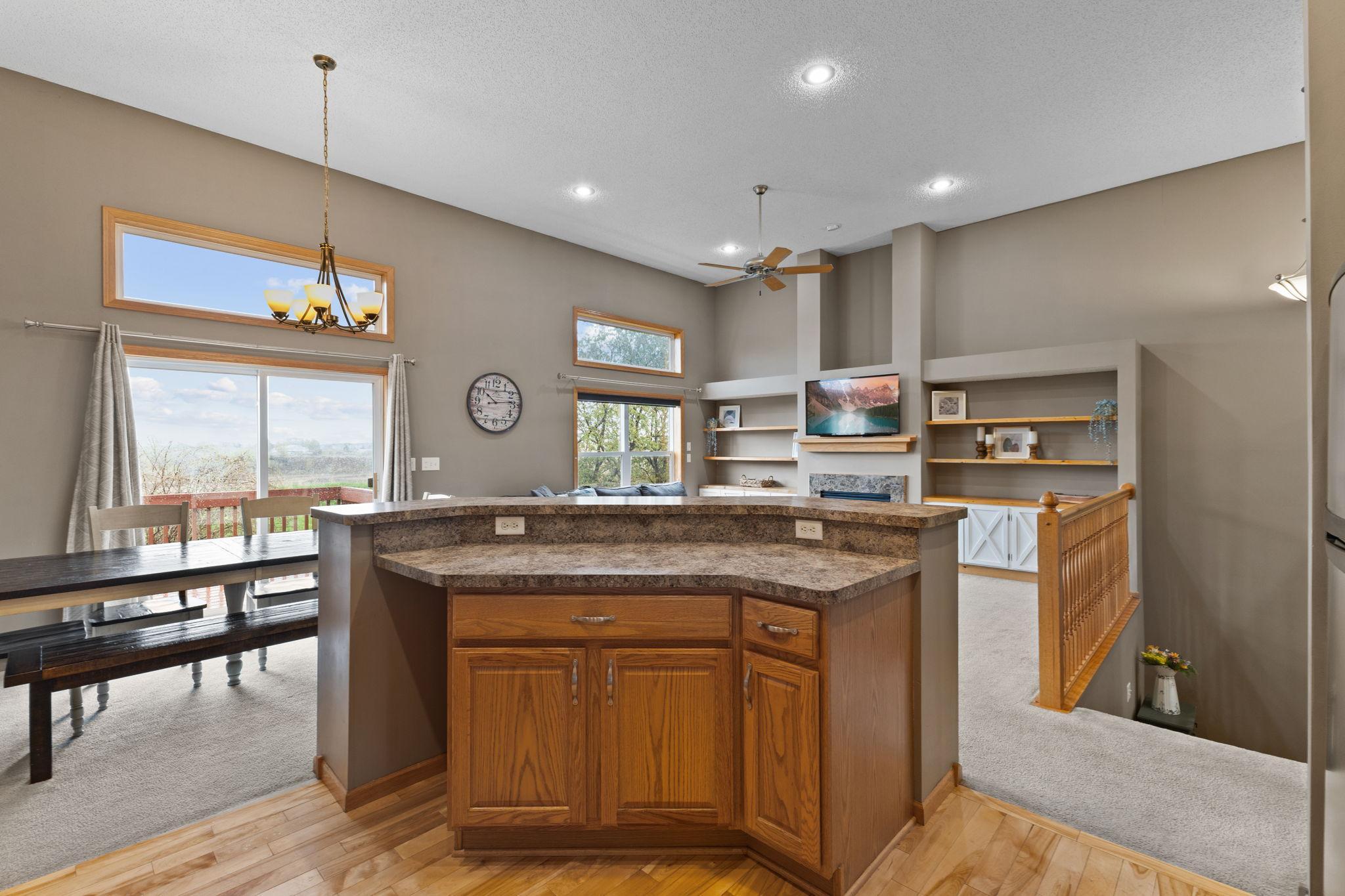 This home is truly move-in ready. It has a center island with extra storage and extra seating! This space is great for family nights at home or for entertaining guests.