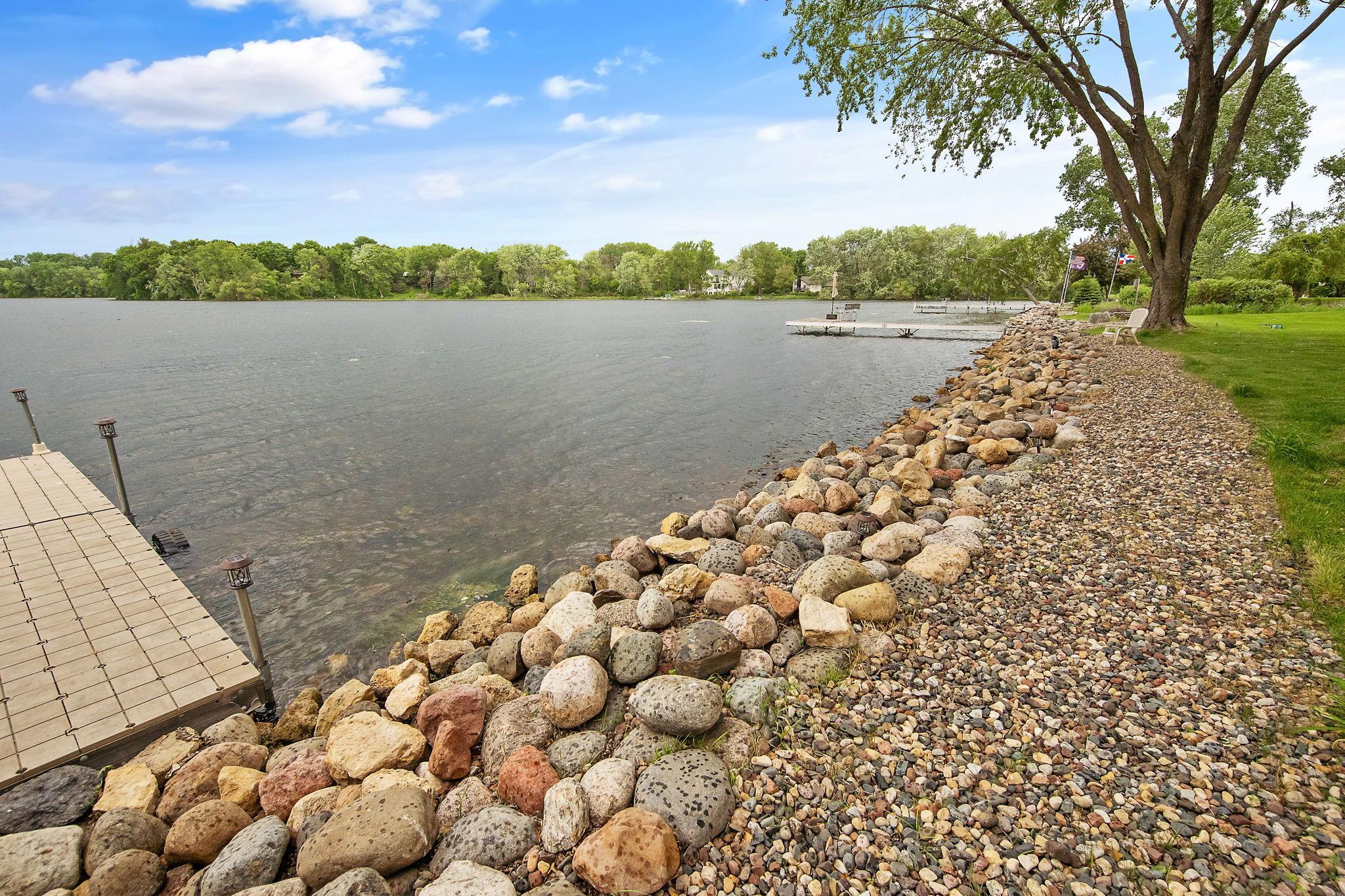 100' of Rip Rap was and rock accents was added in 2022.