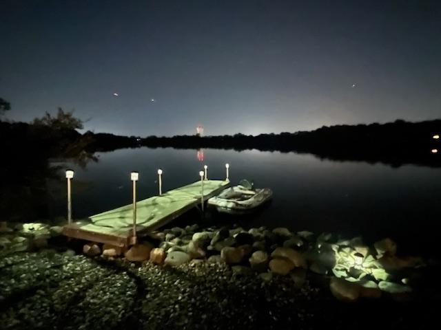 Night at the shoreline.