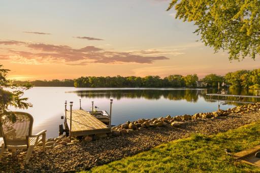 West Facing Roger Lake home in Mendota Heights. HOme has been entirely renovated form top to bottom-brand new electric, plumbing-everything and was designed to take in view of the lake from every room in the home. See today.