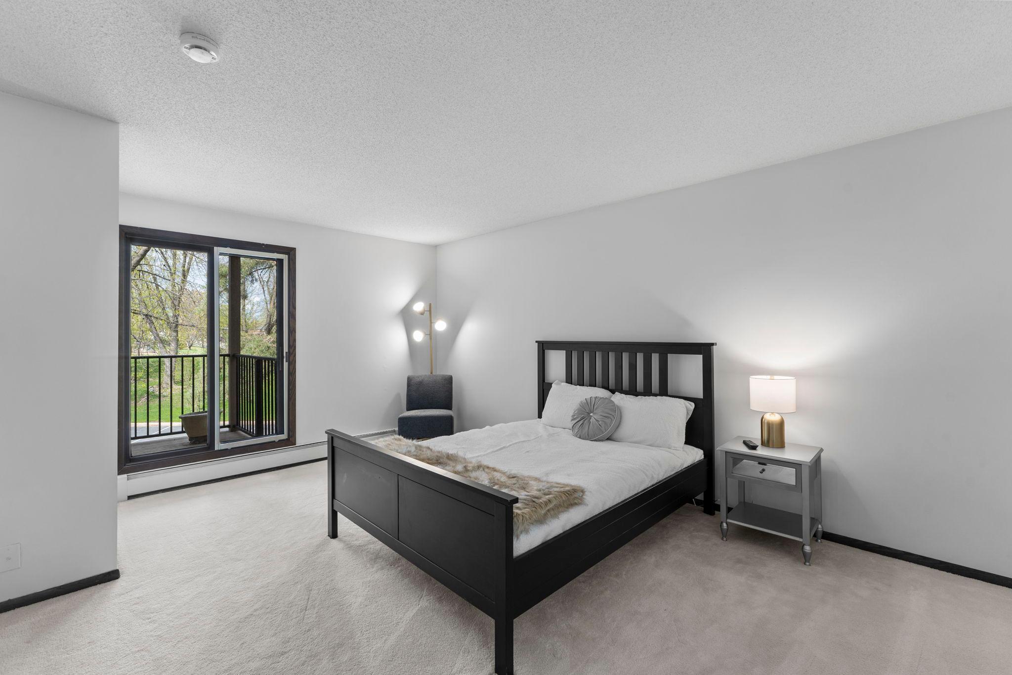 Primary bedroom and secondary porch