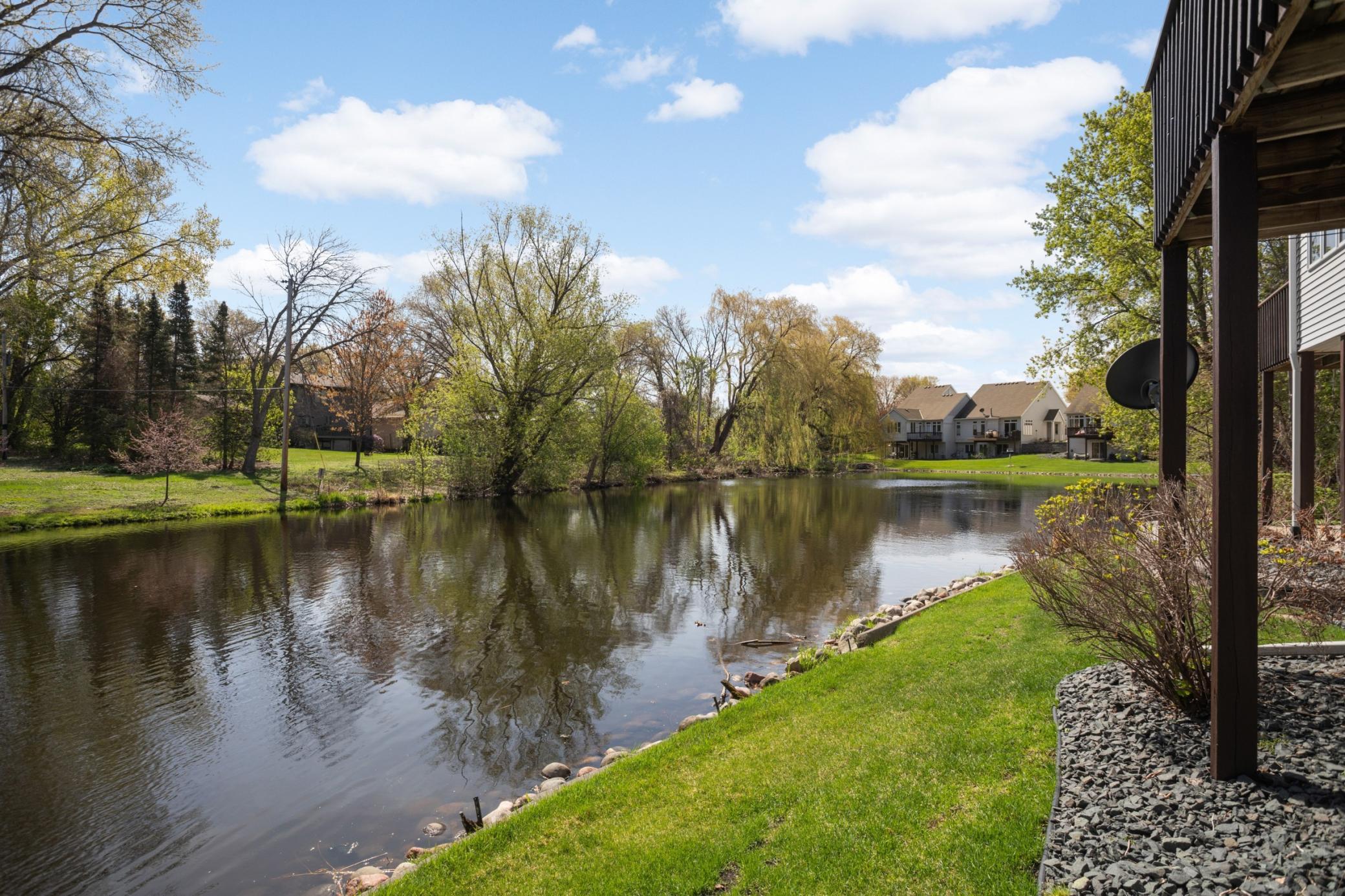 The tranquil pond is such a beautiful setting right in your backyard.
