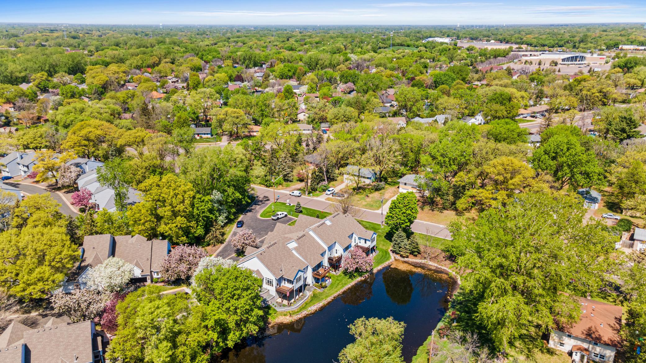This section of the community features its own little private cul-de-sac that supports four town homes and has guest parking.