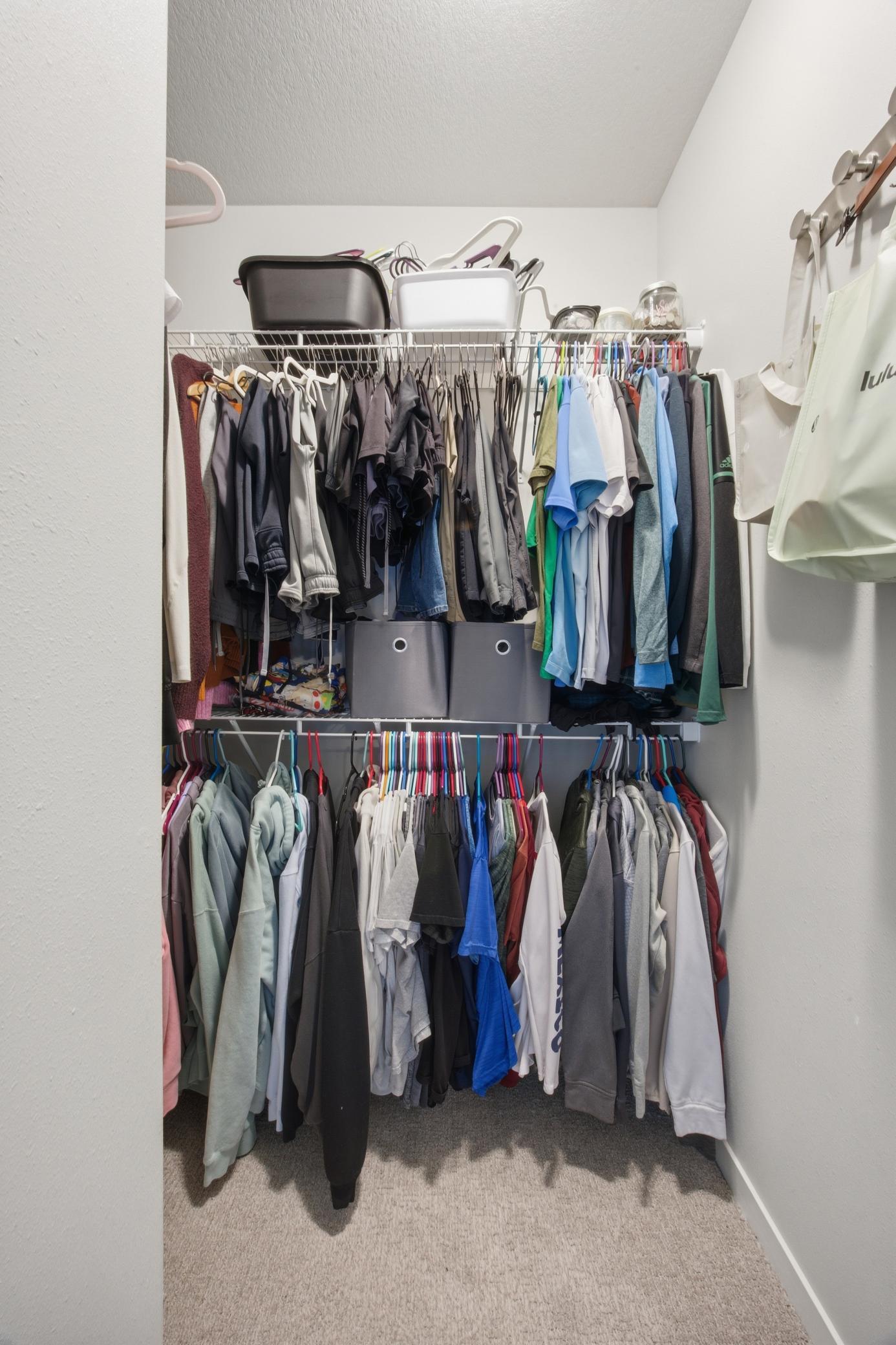 Walk-in primary closet