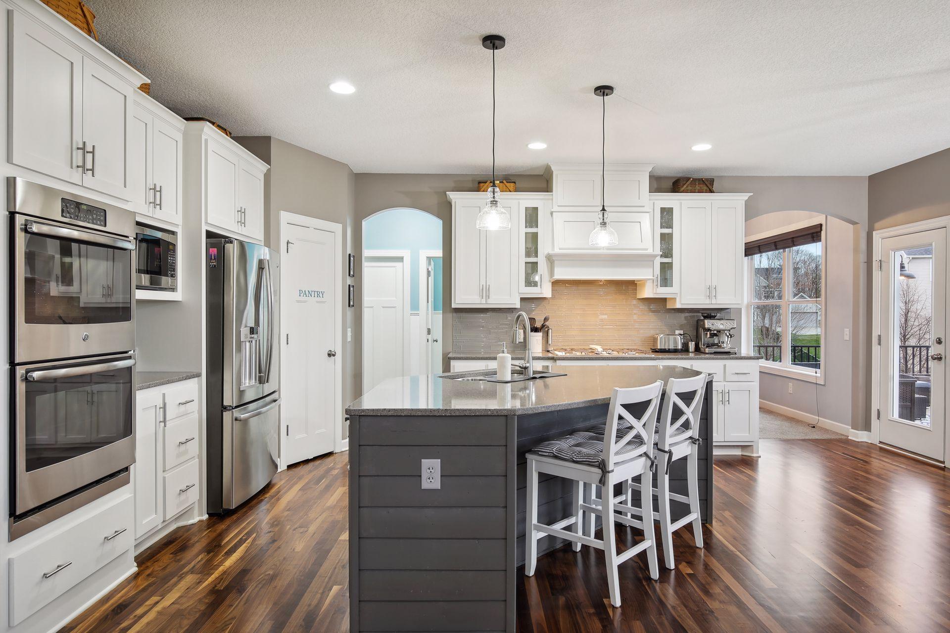 The upscale fridge makes a variety of ice including craft round ice cubes for enjoyable beverage options.