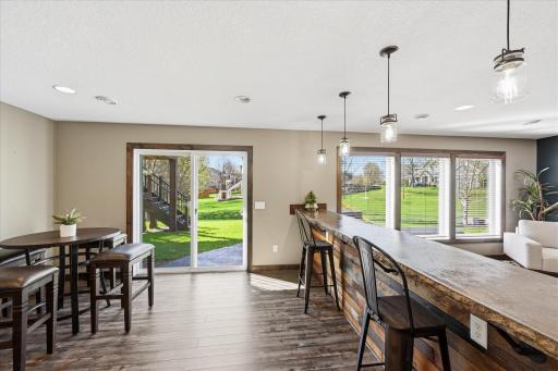Space for game table or bar table. Walkout to patio and hottub