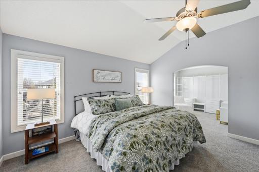 The sitting room off the owner's suite has transitional uses