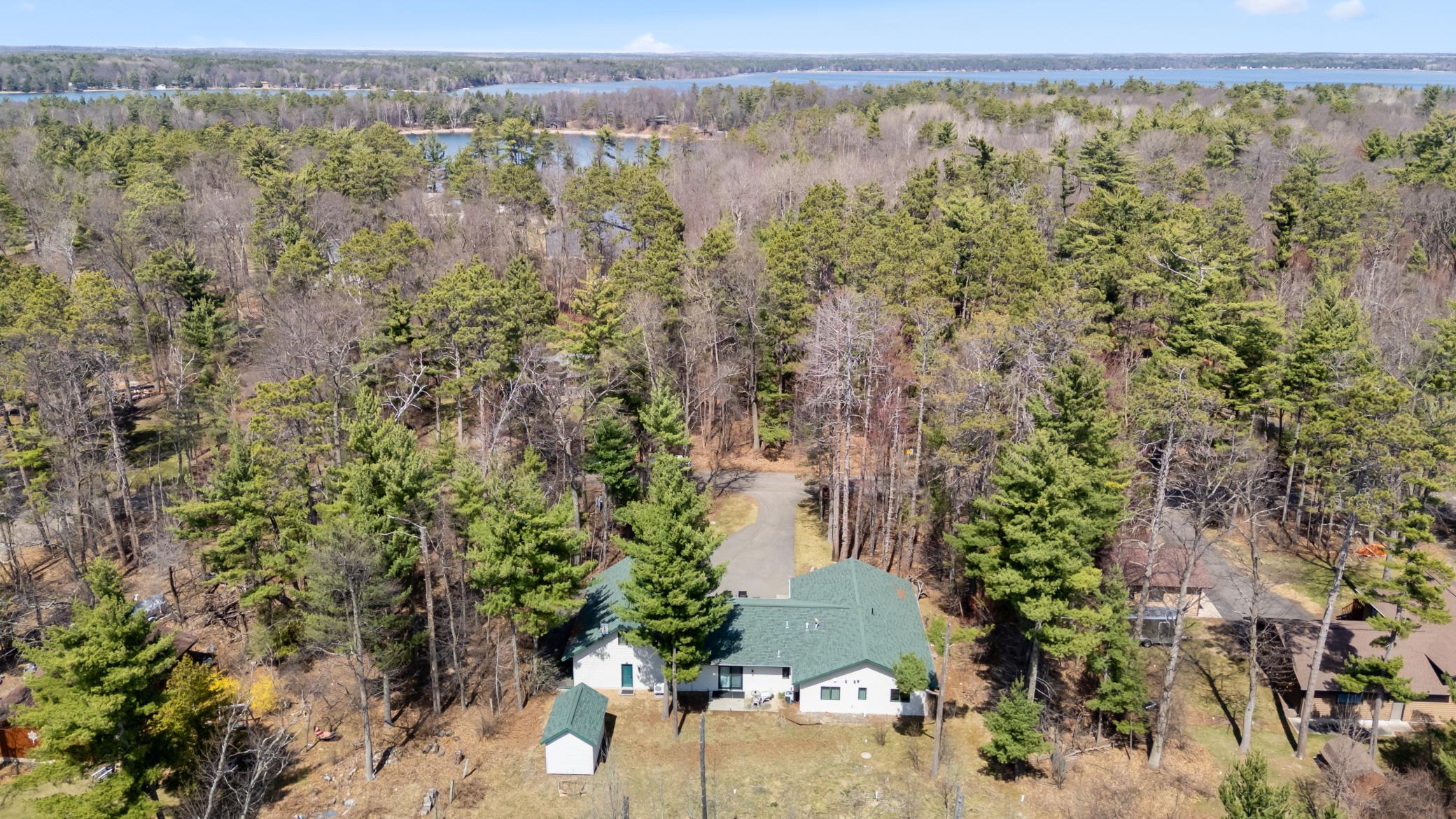 Aerial View of Backyard and Driveway off of Bittersweet Lane