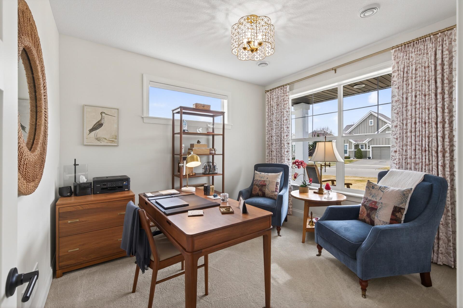 Sunny office on the main floor