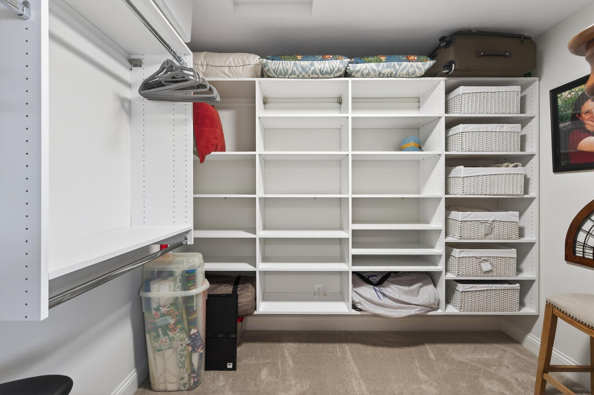 The 2nd bedroom closet is quite spacious