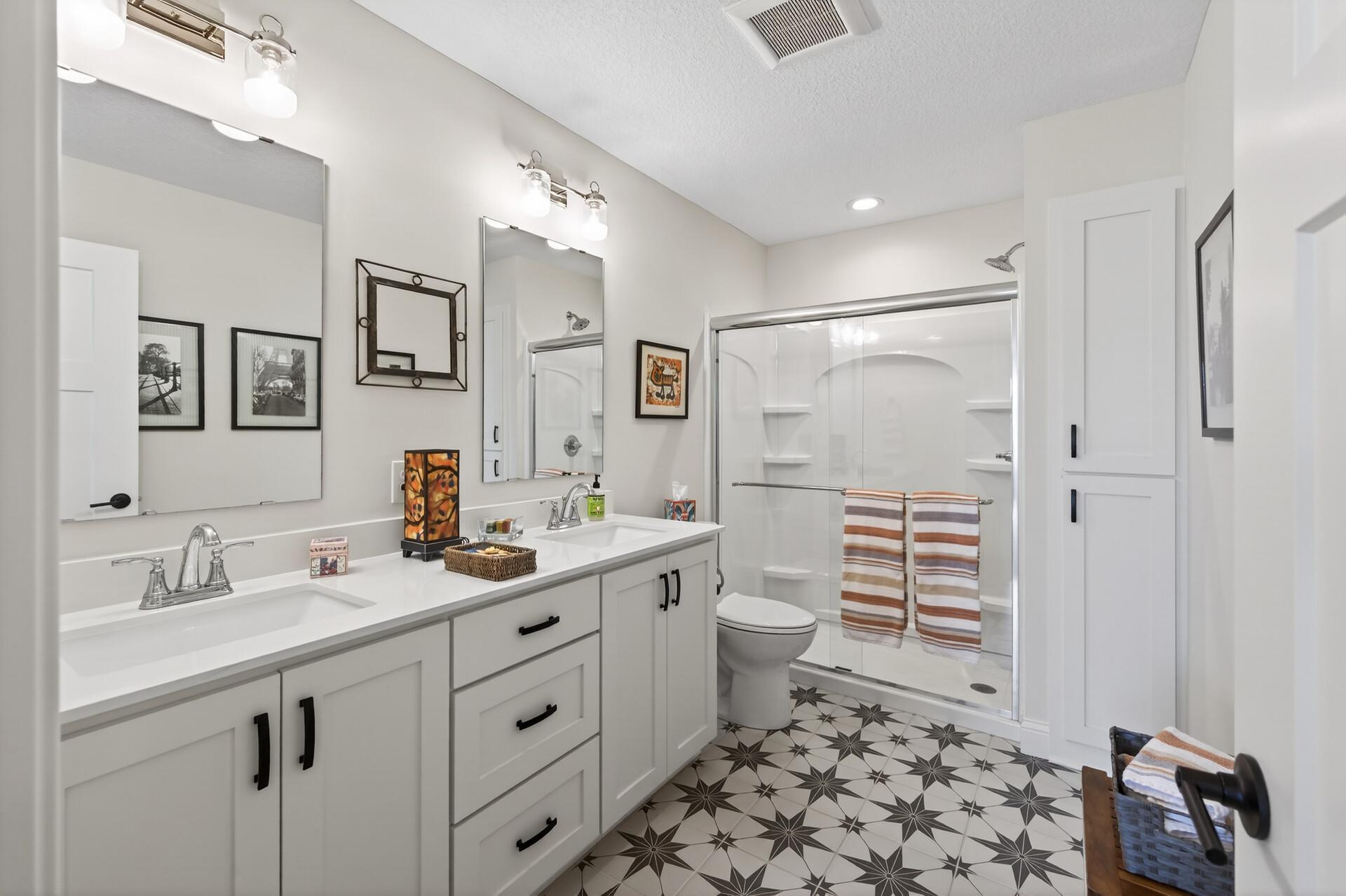 3/4 bath on the upper floor