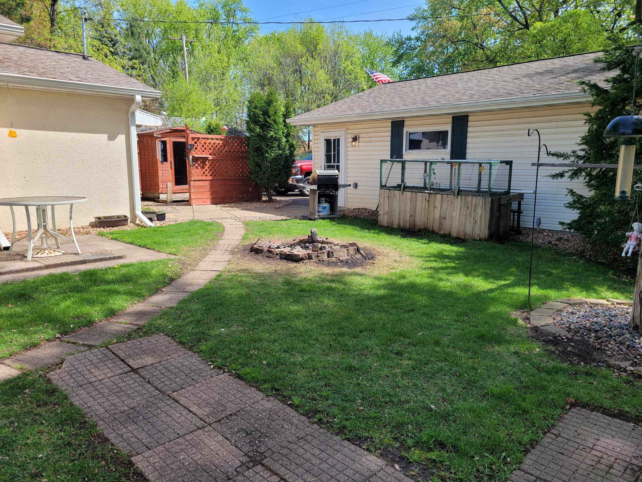 Fire pit for gatherings.