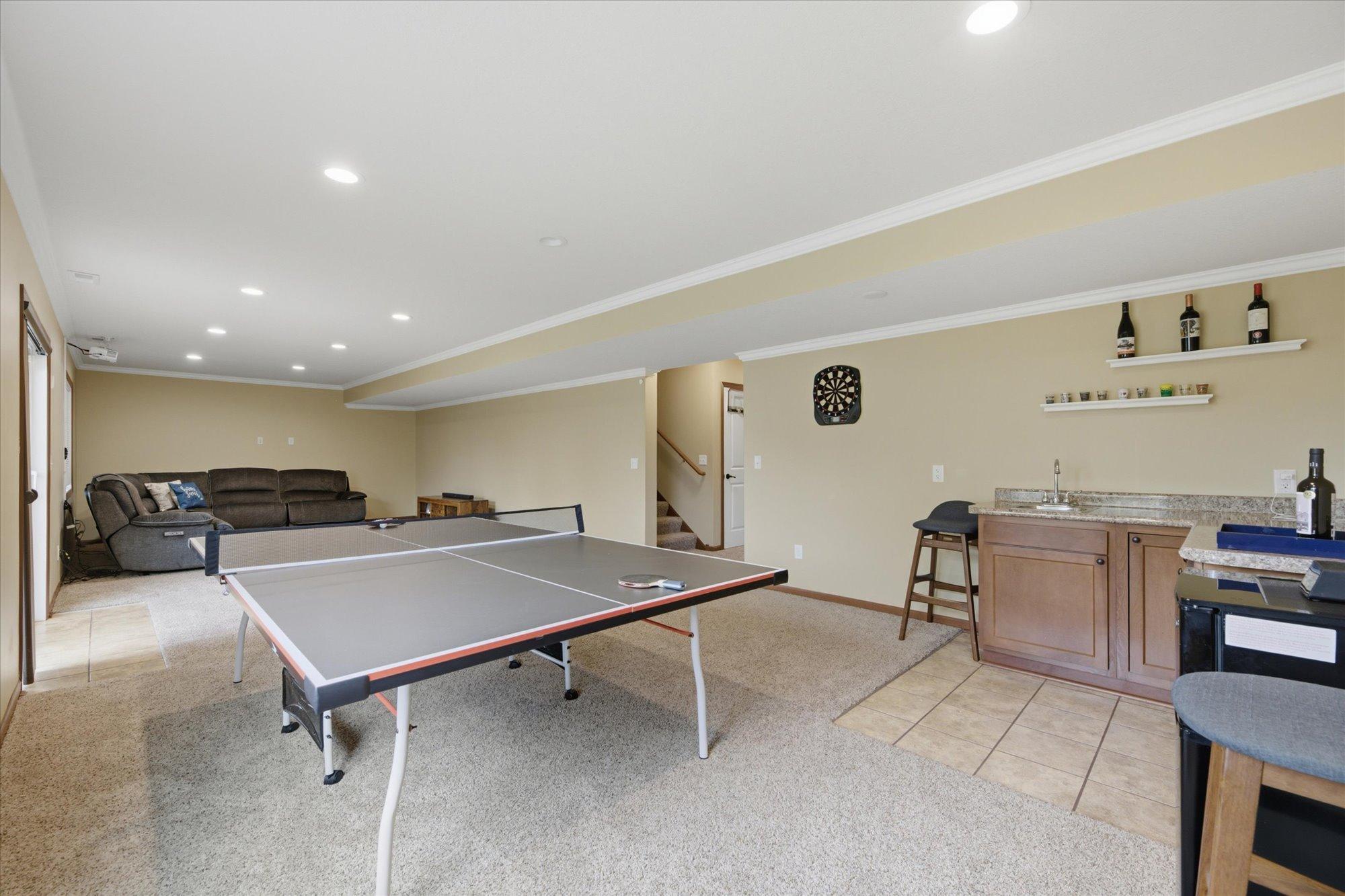 Lower level rec area