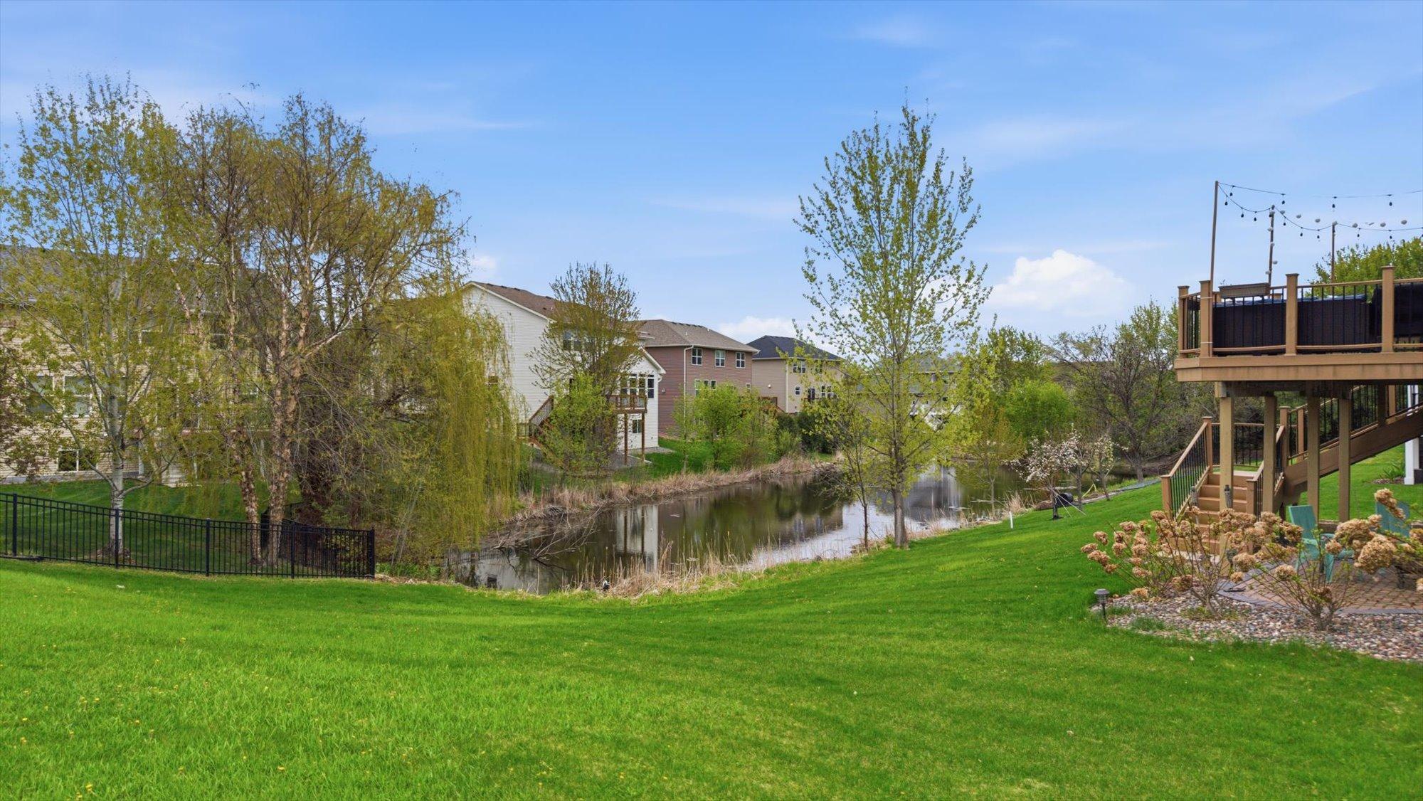 Nice Pond area in back.