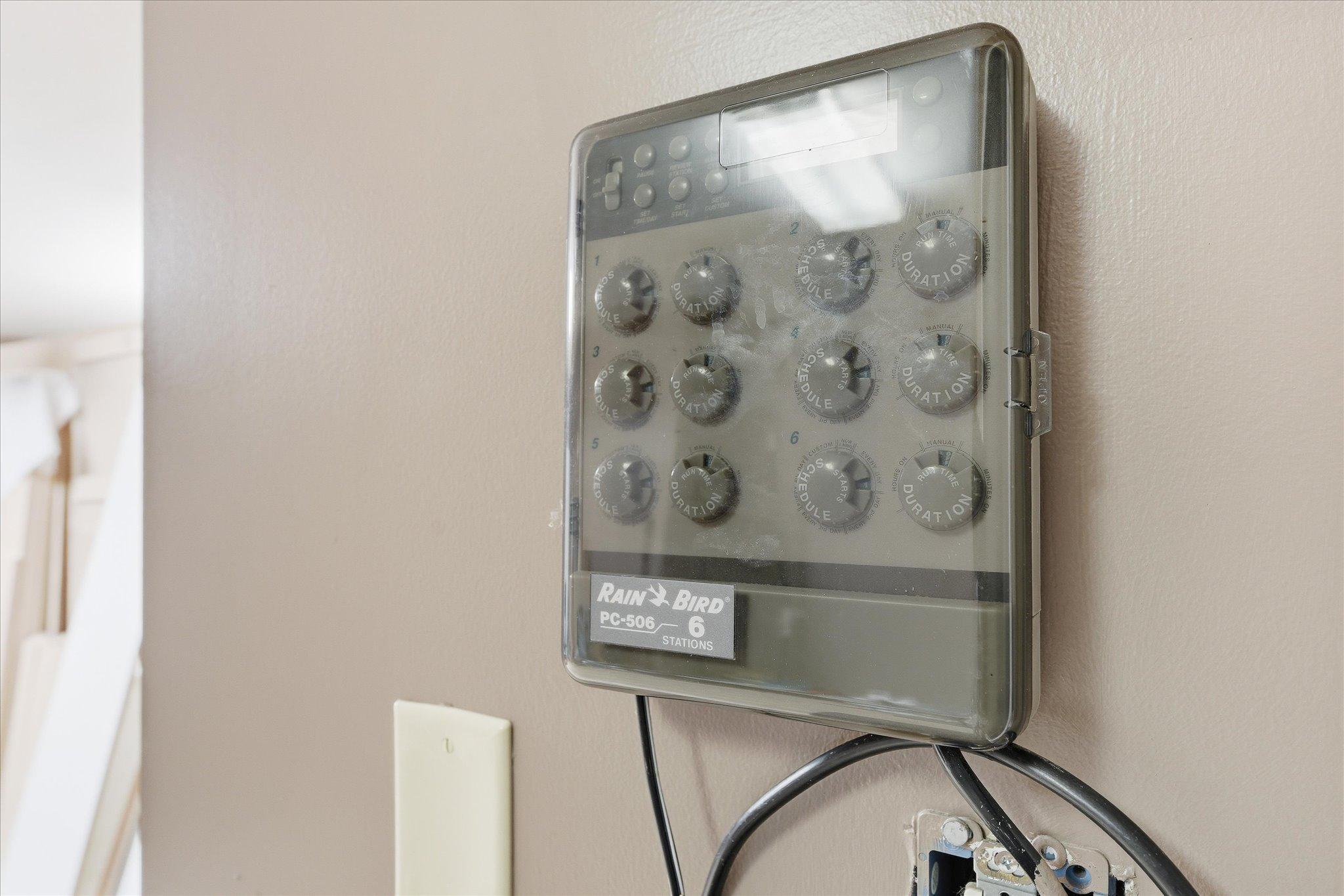 The Rain Bird 6 station irrigation system will keep the grass lush and green, strong and healthy.