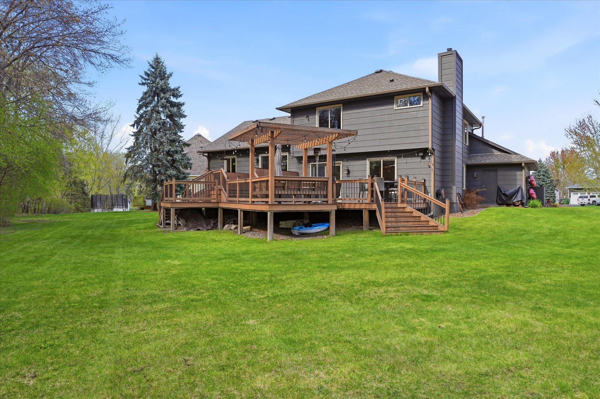 The back yard is not only beautiful and private, but it's nice & flat so there is plenty of space to play!