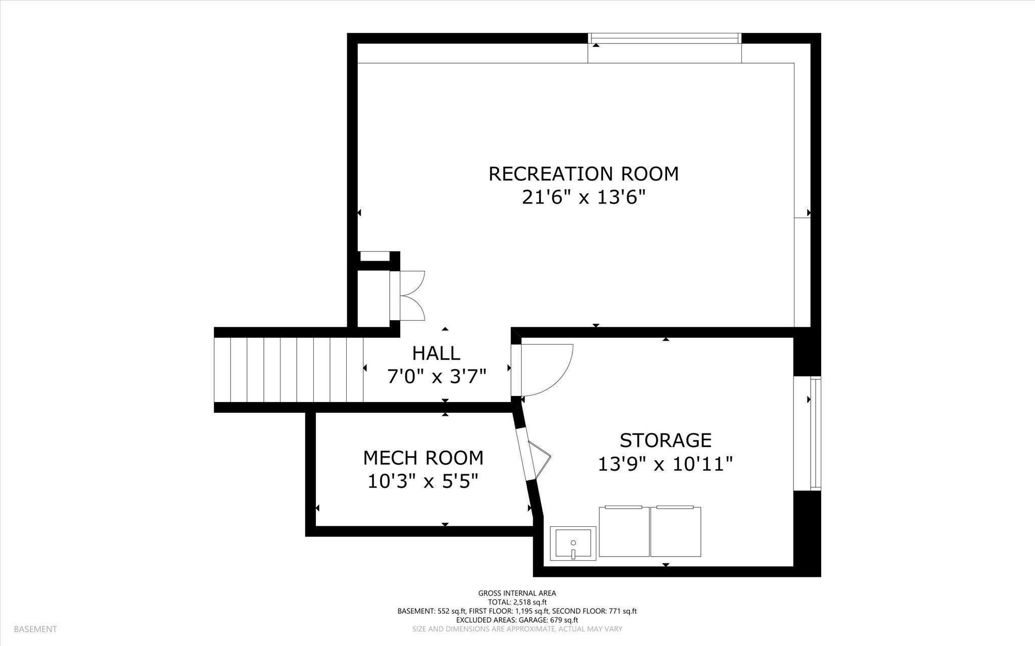 The lower level floorplan. Let's go check it out!