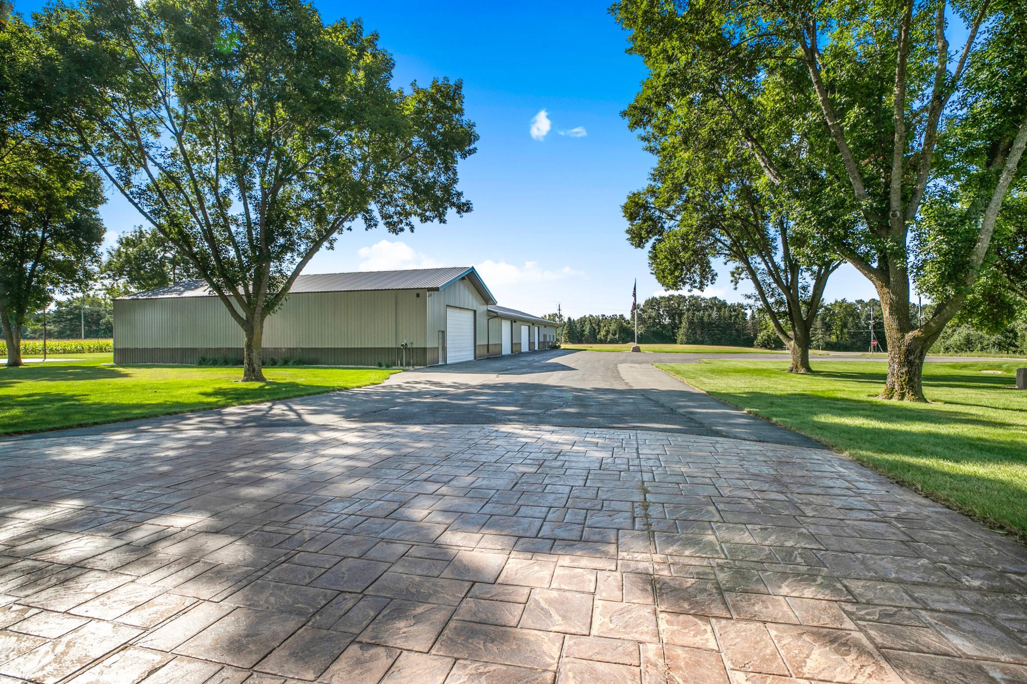 Close up view of the stamped-colored concrete.