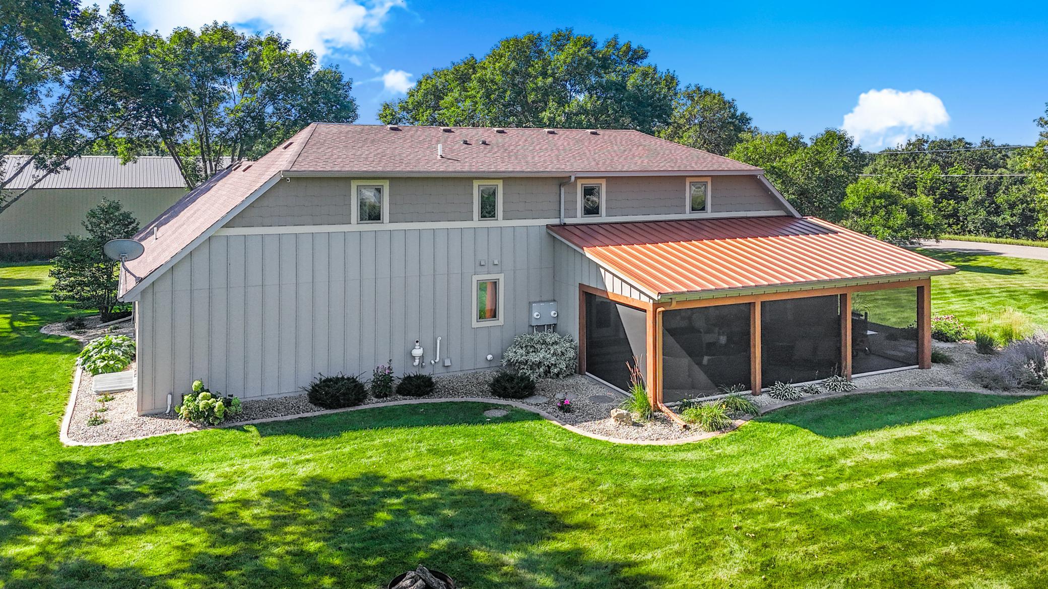 Enjoy a beautifully landscaped yard with sprinkler system and concrete edging.
