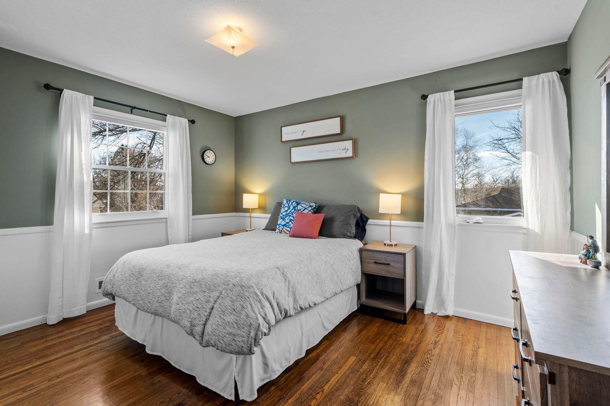 Three spacious bedrooms on one level - two offering double windows bringing in a ton of natural light.