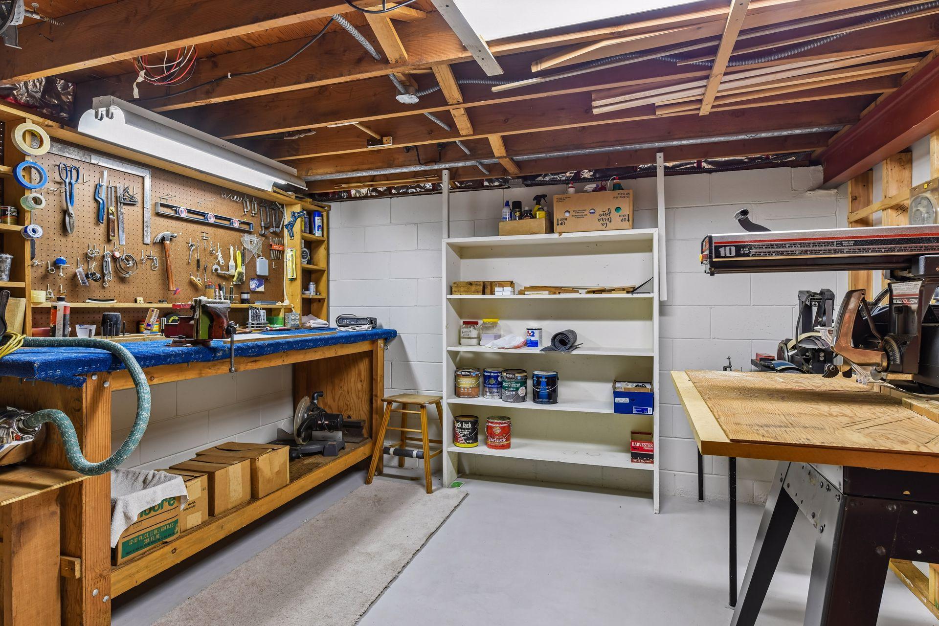 Ideal workshop includes all shelving!