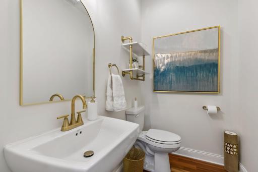 Main level powder room.