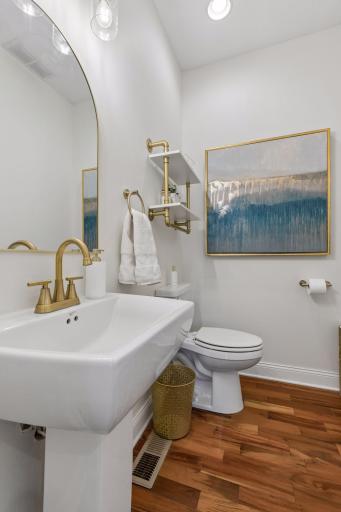 Main level powder room.