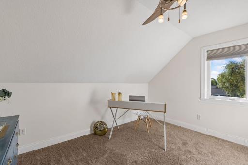 Two bedrooms on the upper level.