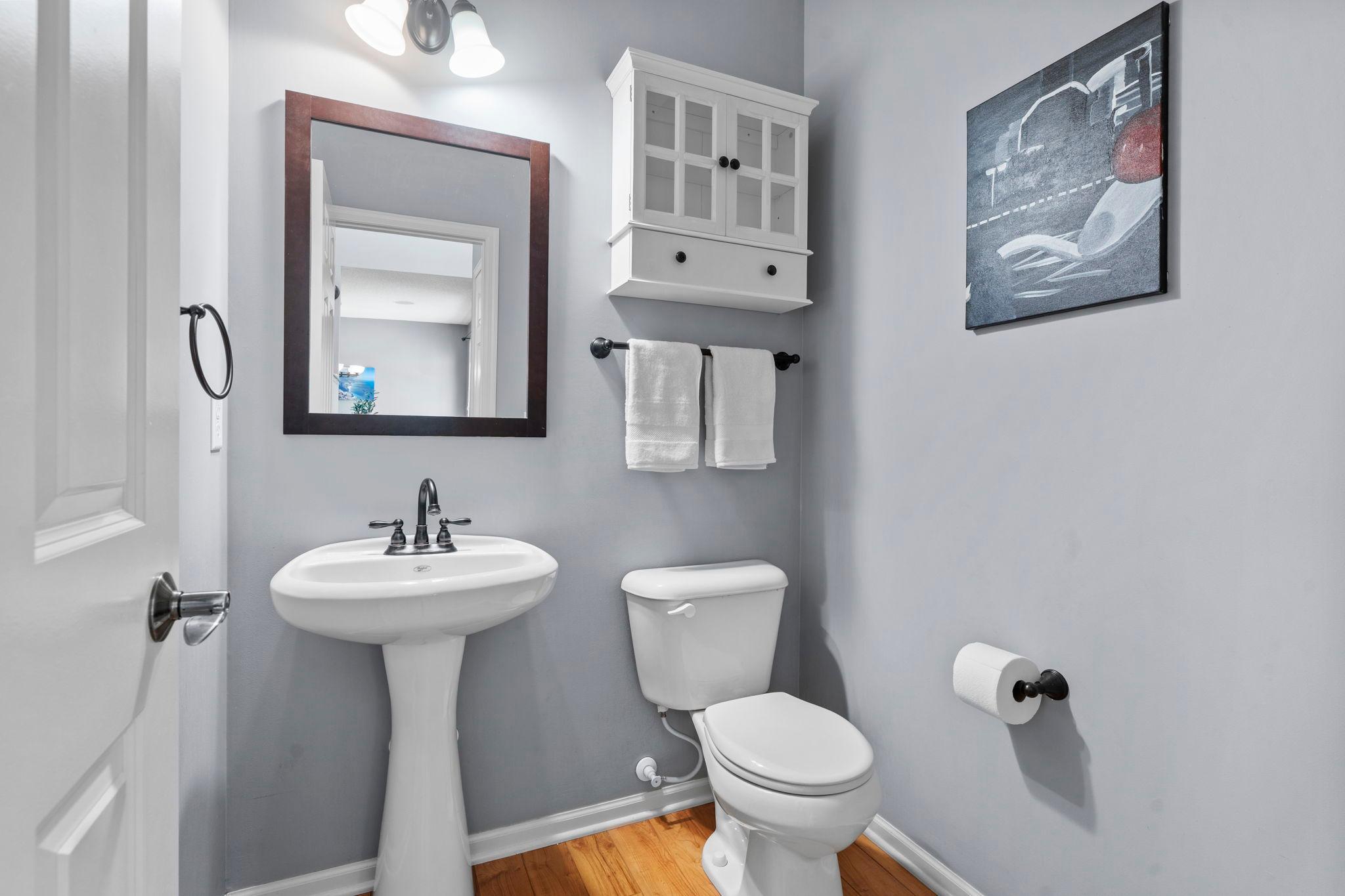 Main floor half bathroom