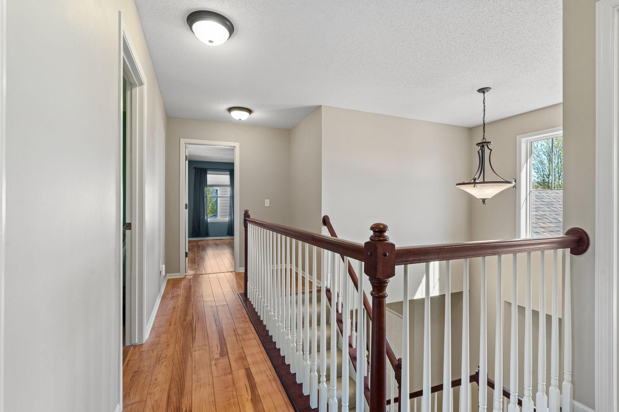 Upper level is perfectly designed with engineered floors