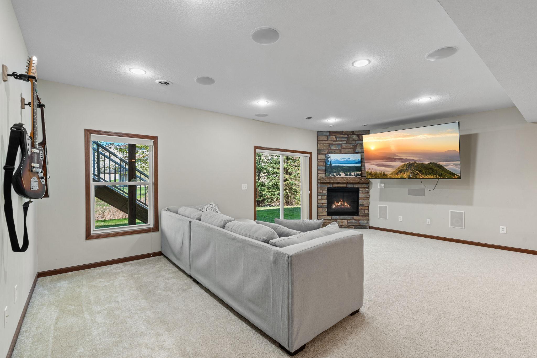 Tastefully finished off walkout lower level