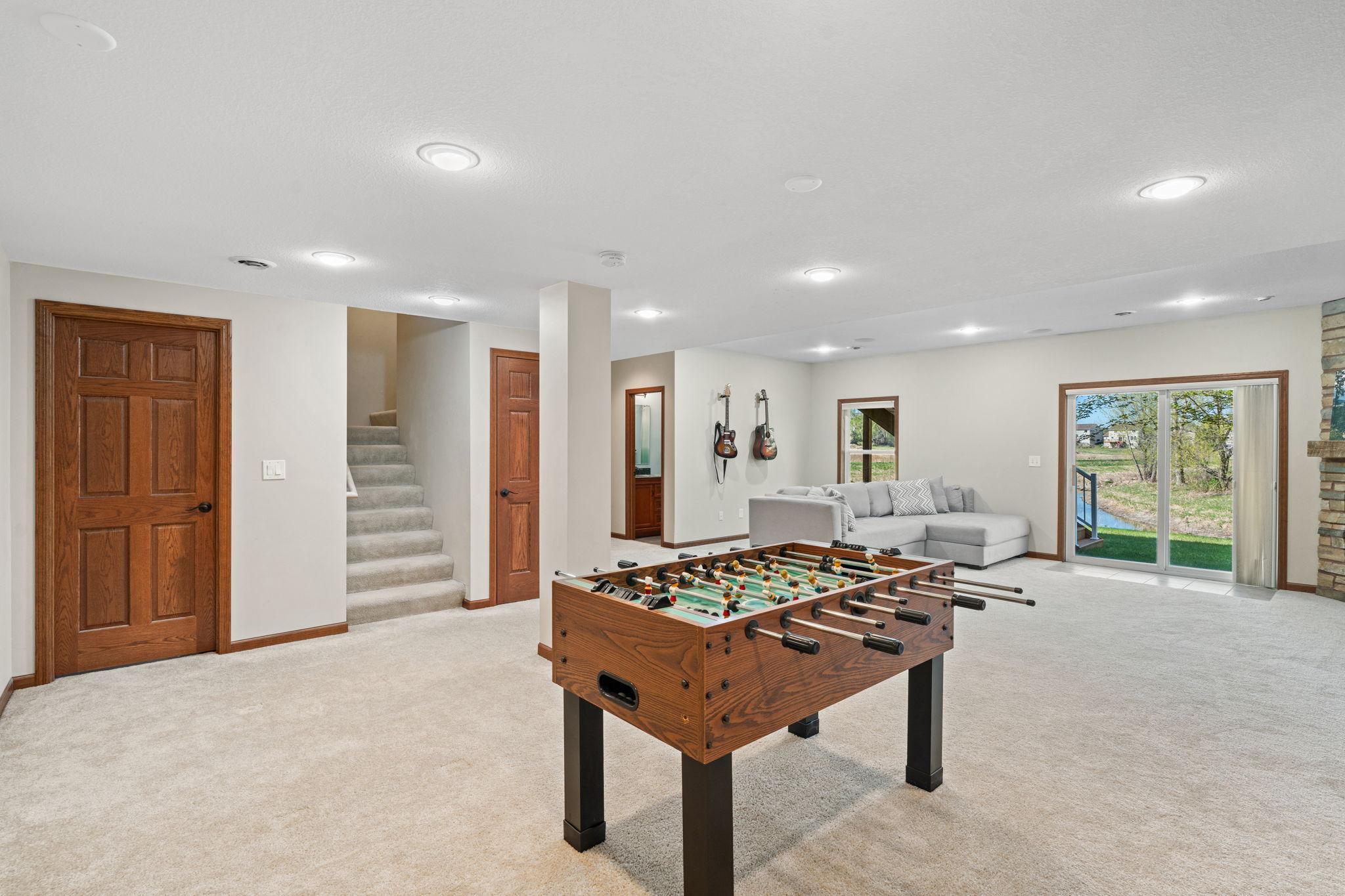 Ample space to stretch out and play games