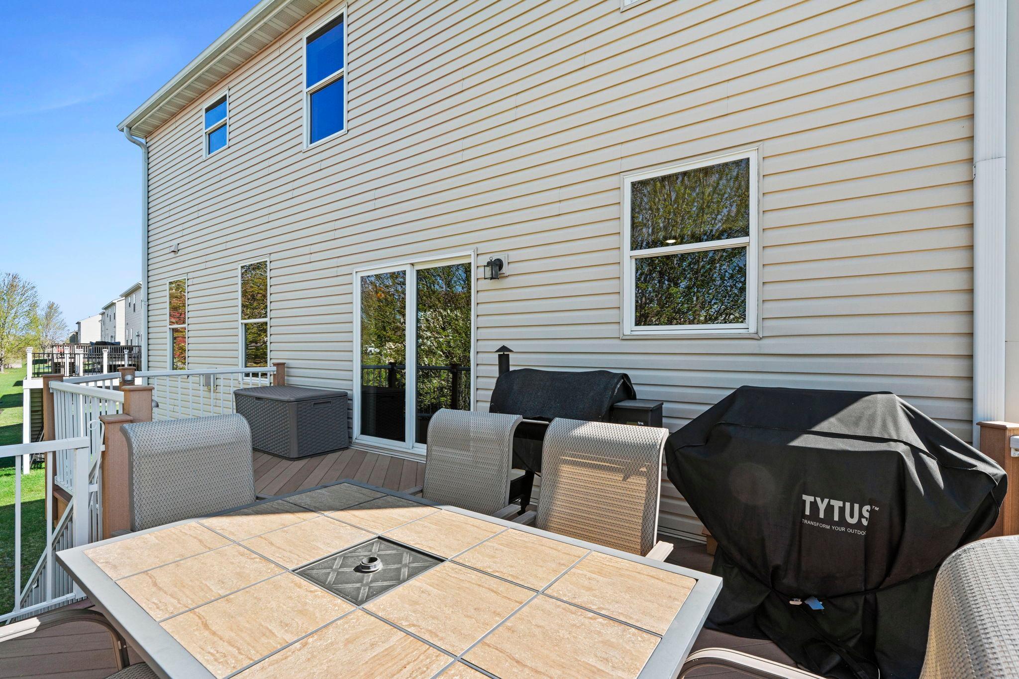 Enjoy gatherings on the large deck