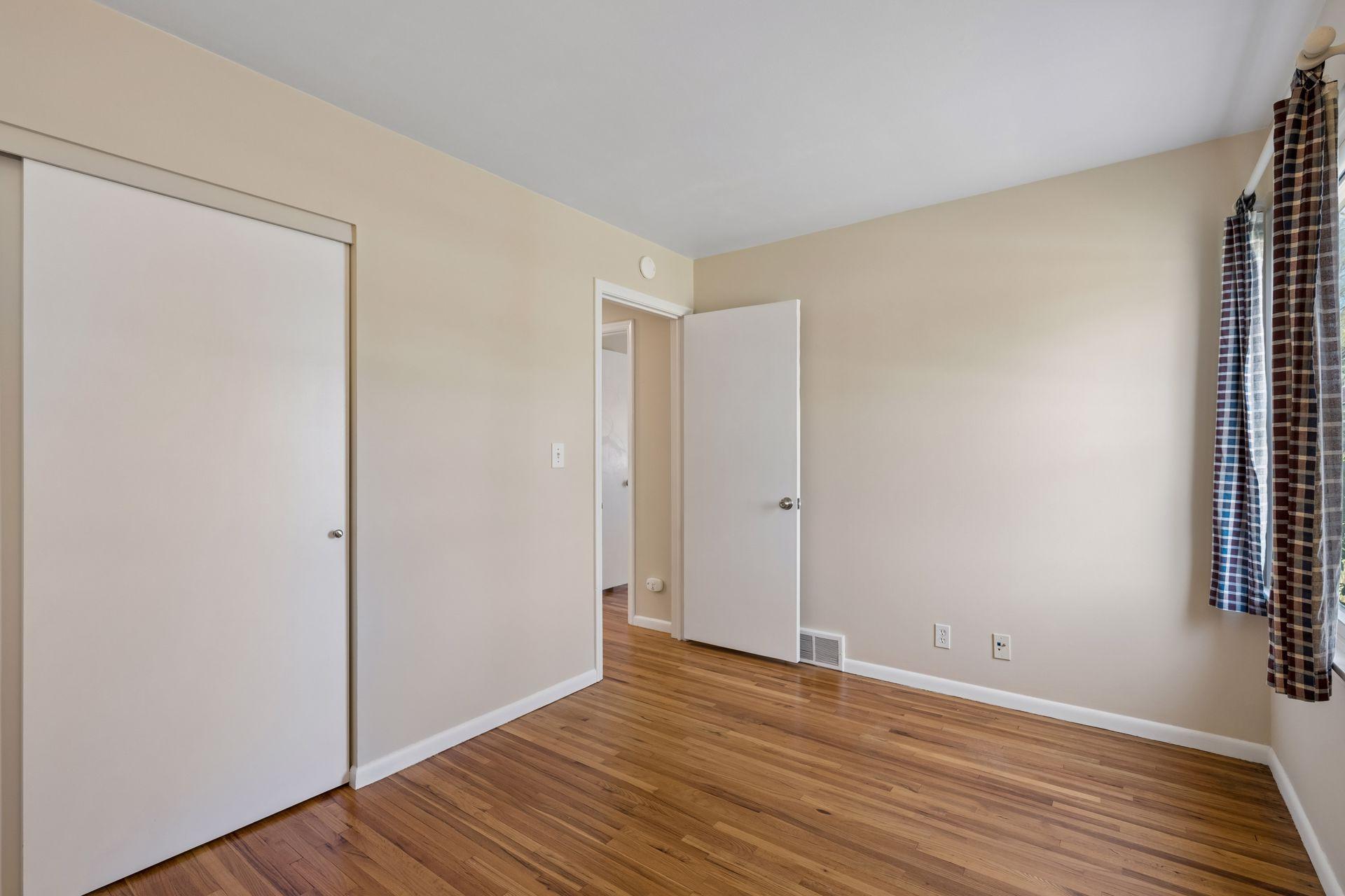 Bedroom one with large closet.
