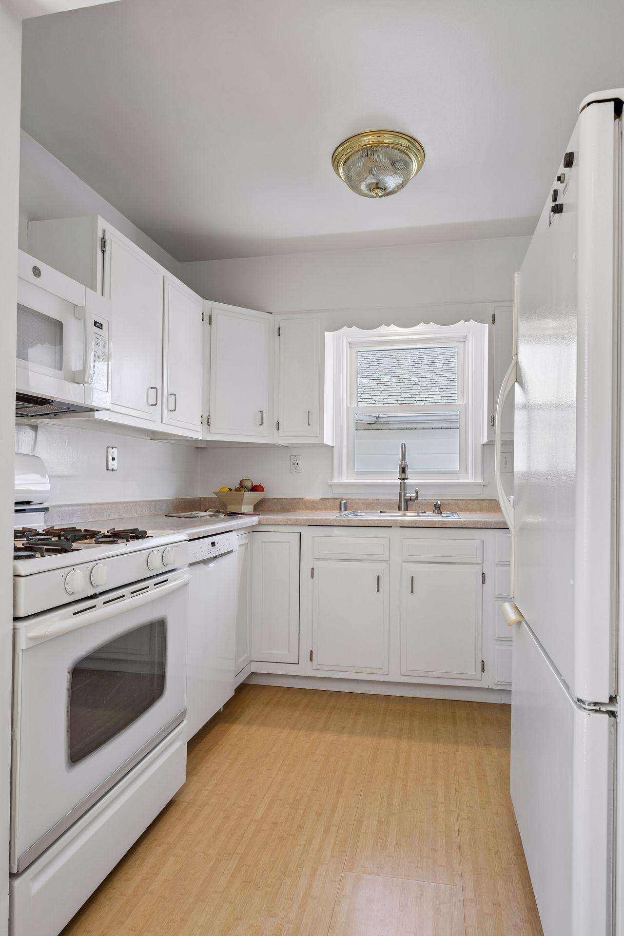 Bright, white kitchen!