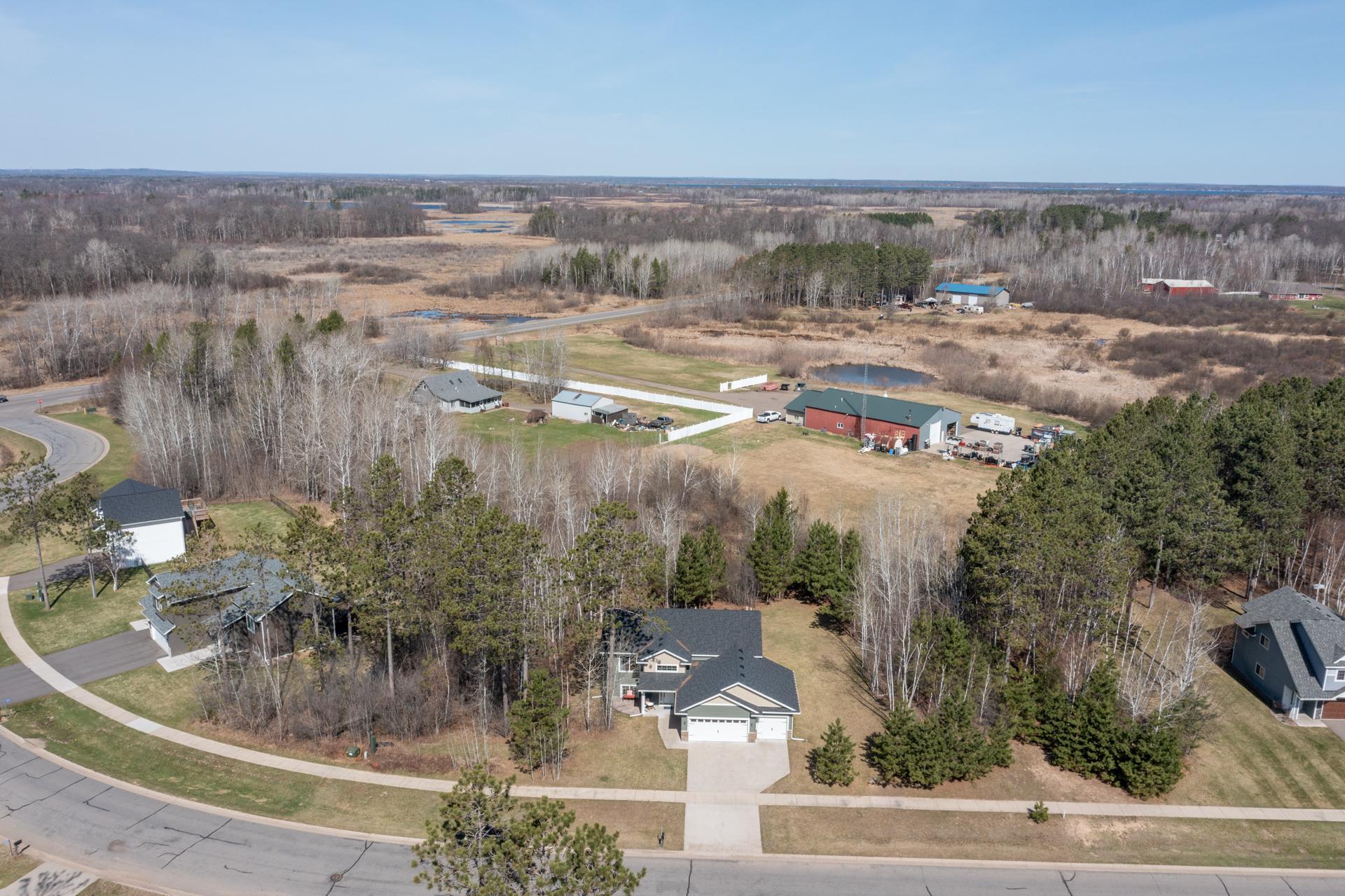 Large lot offering privacy and natural surroundings.