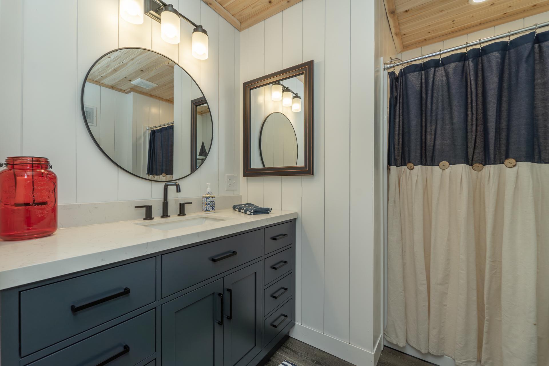 Well-kept secondary bathroom serving the main level and guests.