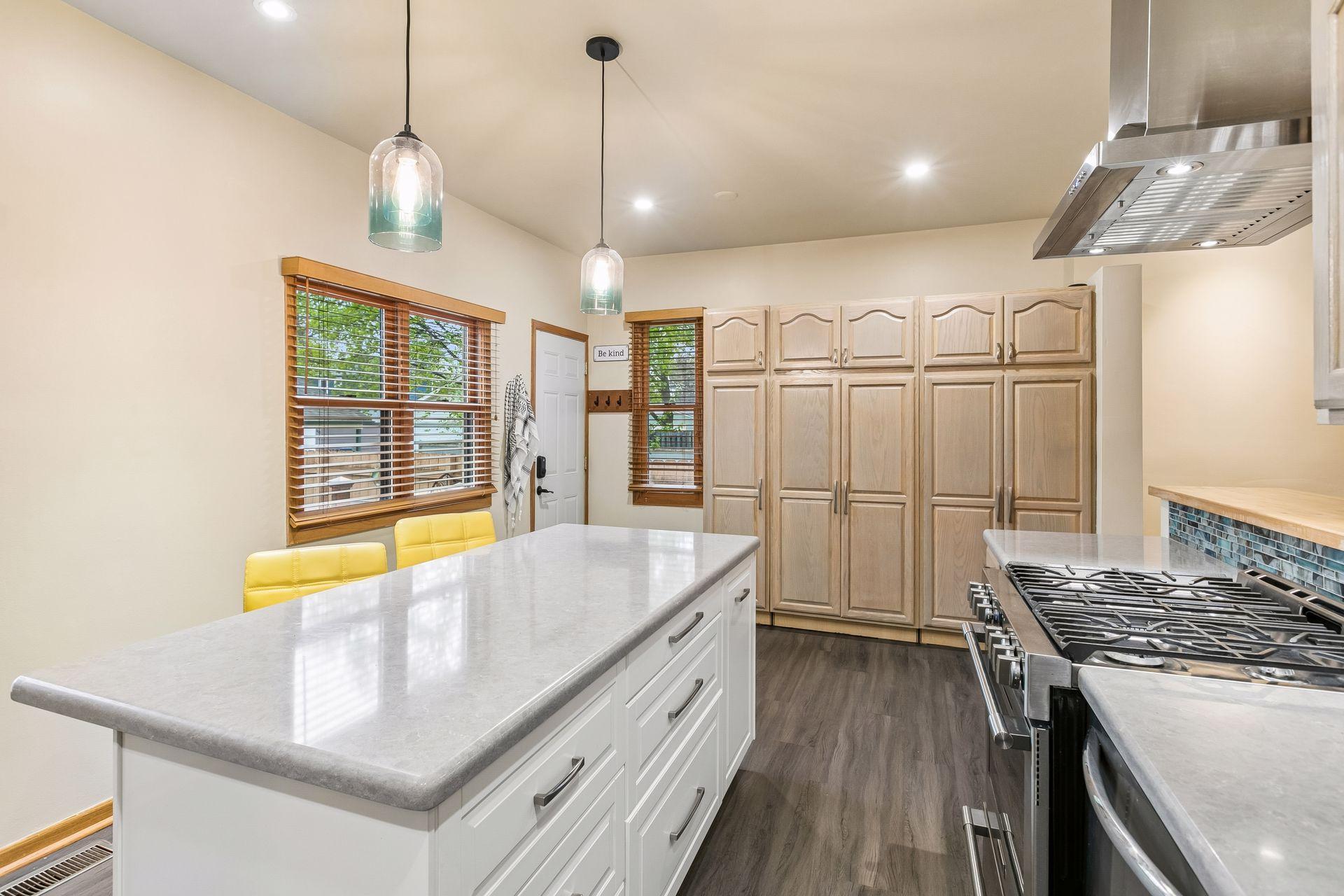 Lots of cabinet space and storage in the kitchen