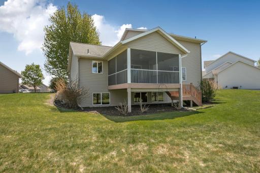 Screened back deck is perfect for relaxing all summer long
