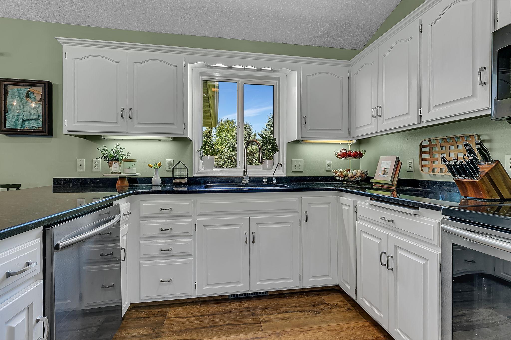 Ample counter space and wait until you see the backyard view!