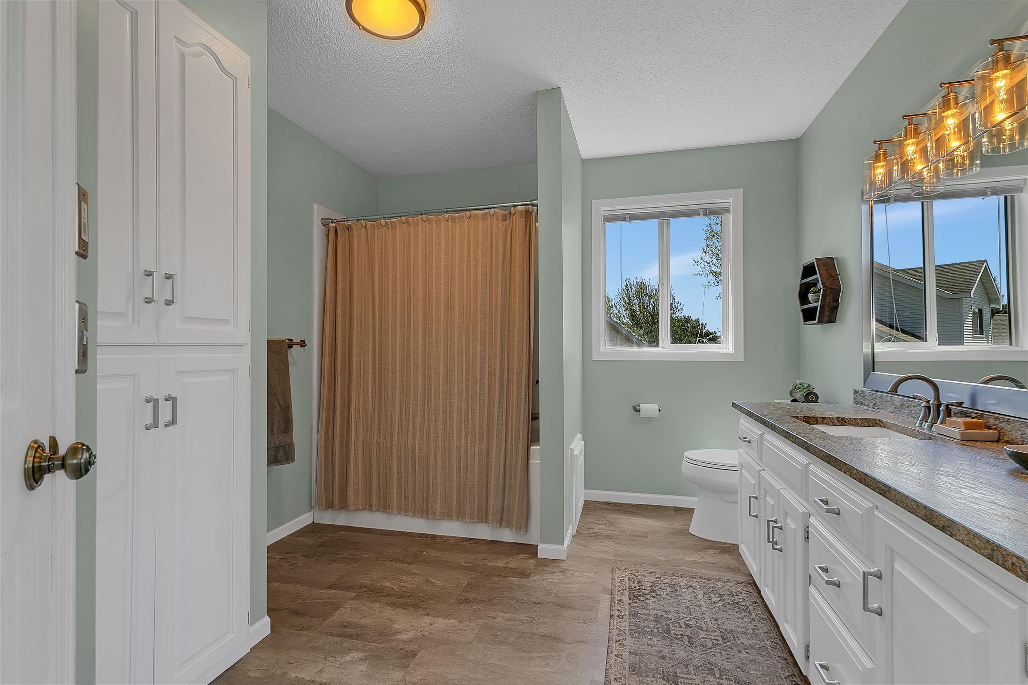Large space with built-ins. Functions wonderfully for the 3 bedrooms on this level