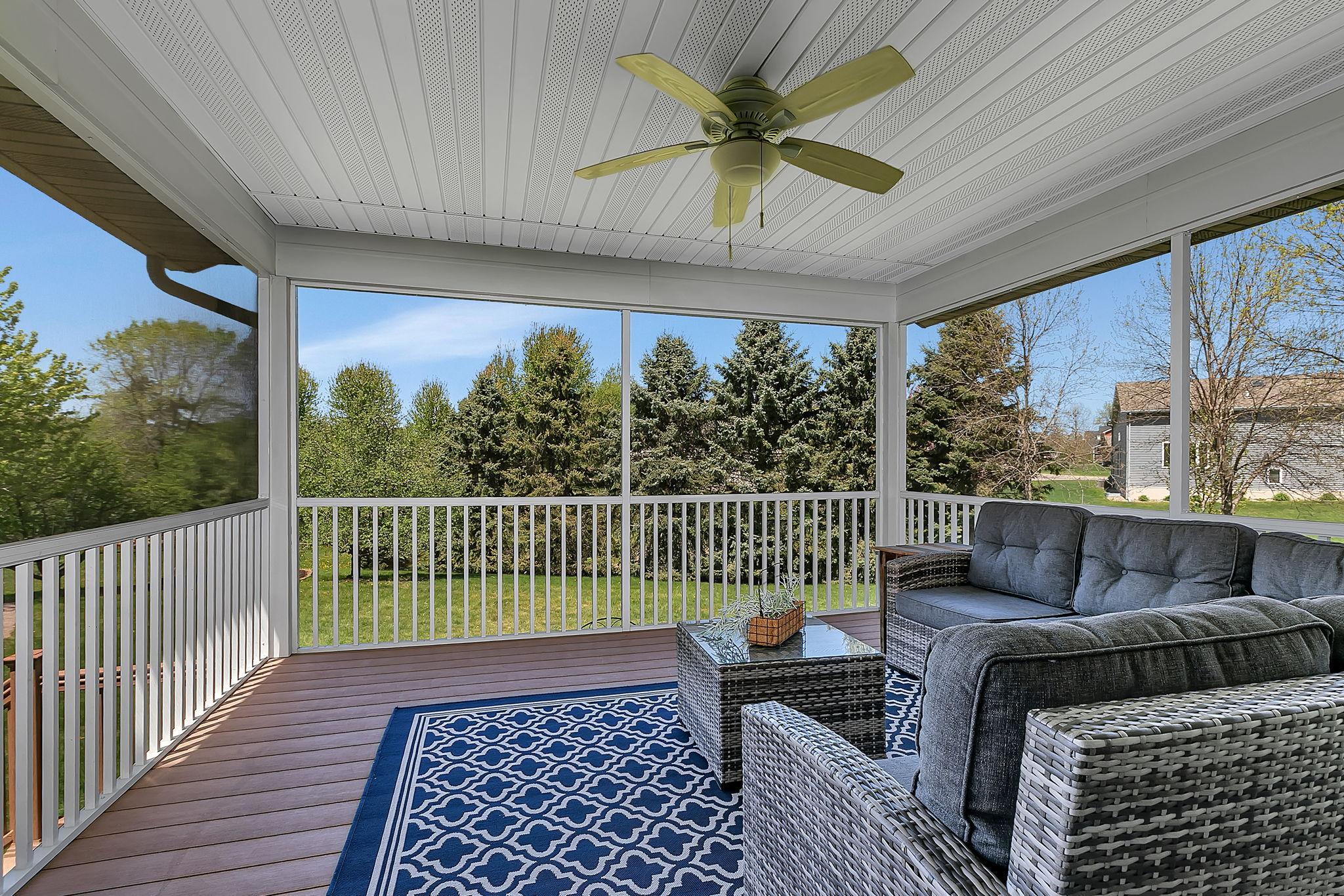 Start your days with a cup of coffee and end your nights taking in the sunset from this space!