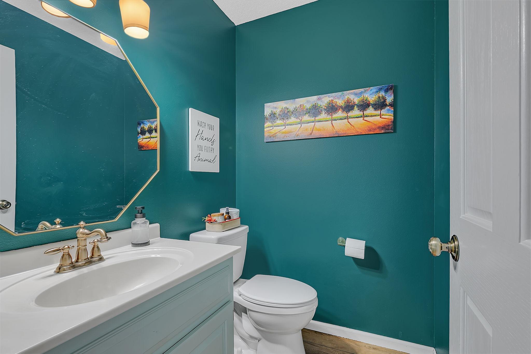 Main level half bath - exactly what your need when hosting