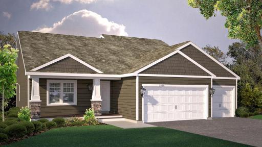 7048 Mackenzie Ct NE will feature the desirable Northern Craftsman elevation with accent shakes in peaks and covered front porch. *Picture is a market rendering; actual colors will vary.