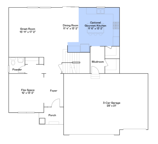 Lewis main level floorplan.