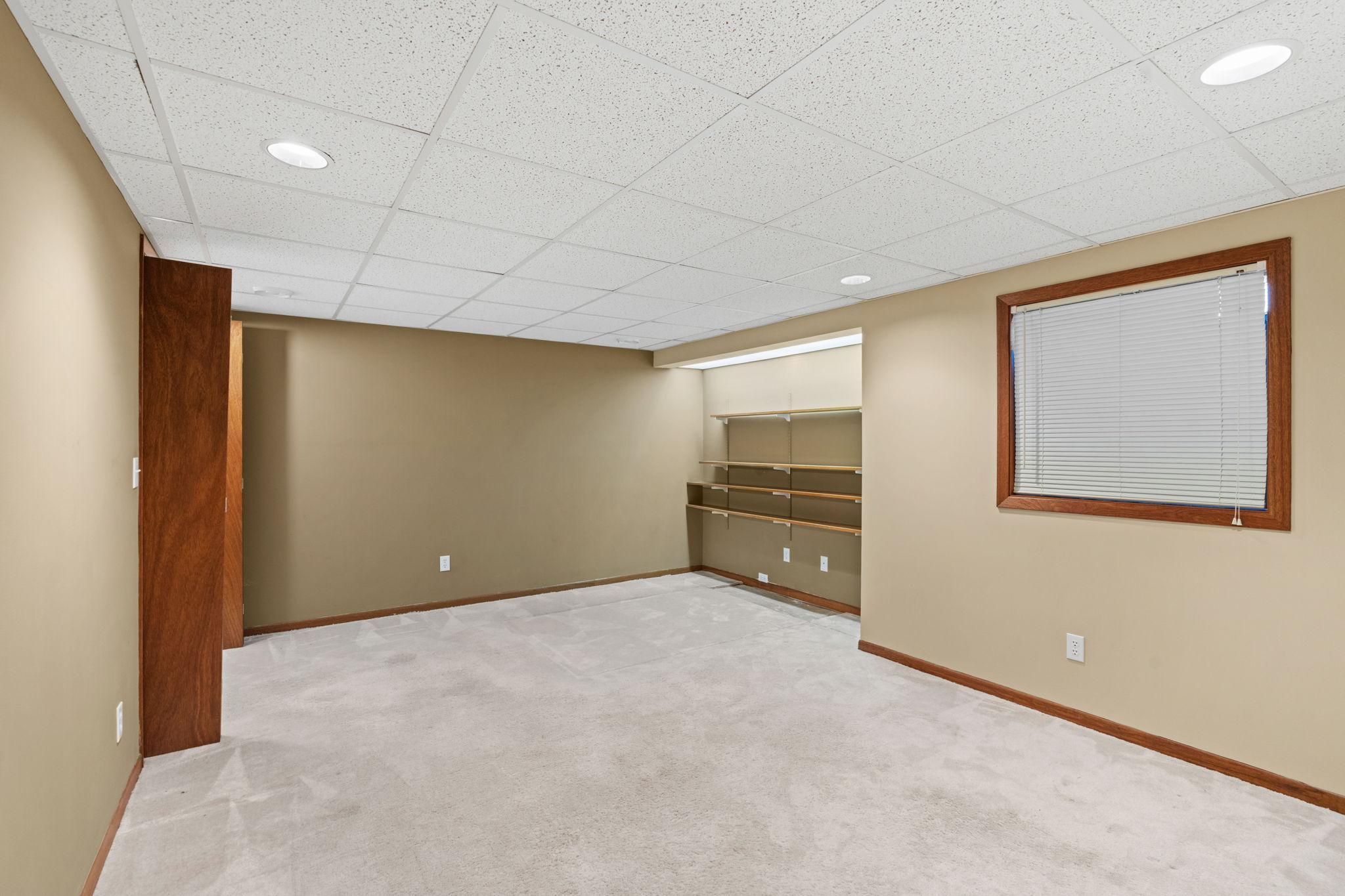 Lower Level Non-Conforming Bedroom