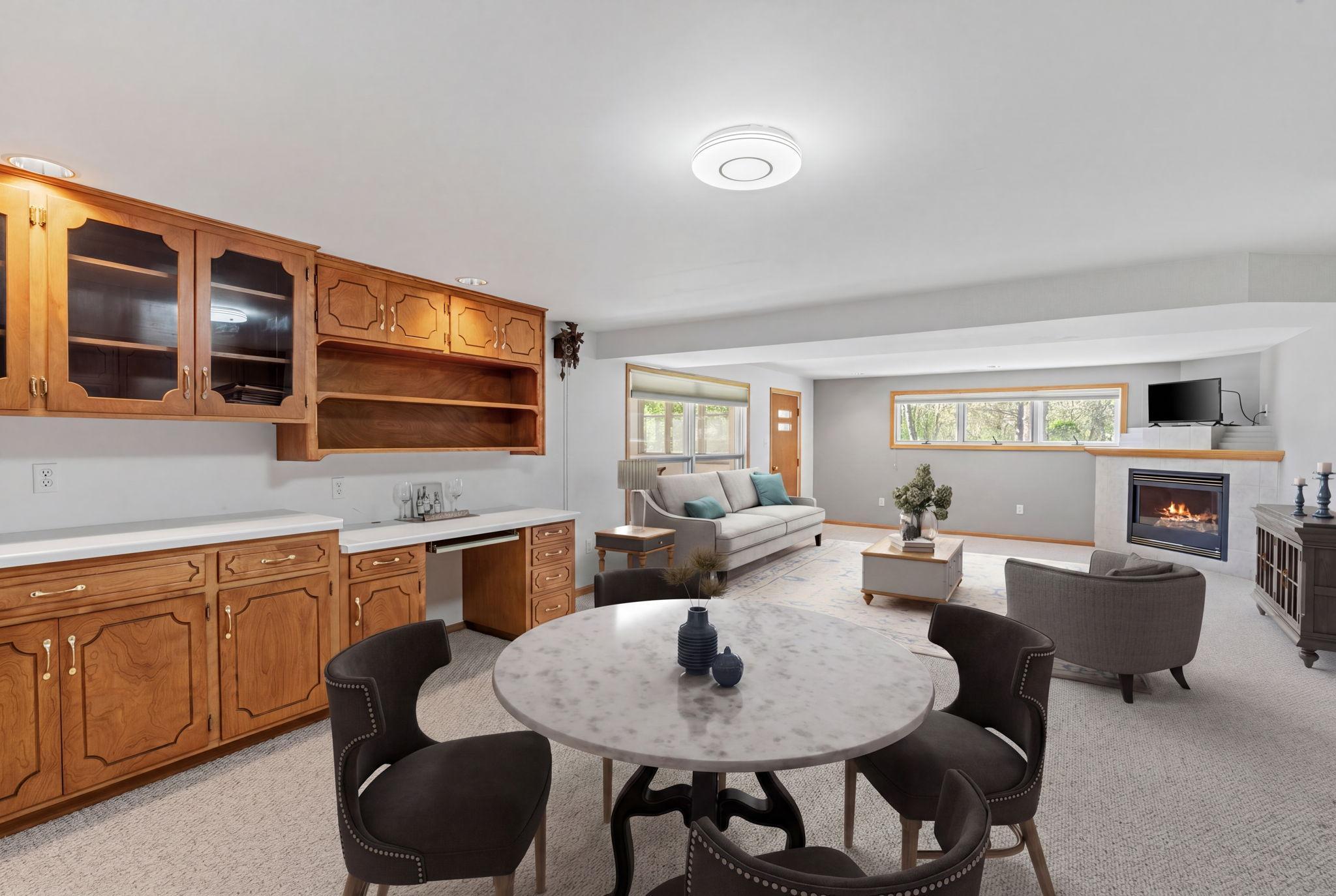 Virtually Staged Family Room